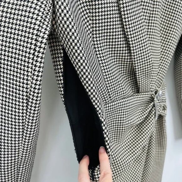 ZARA HOUNDSTOOTH BLAZER DRESS Crystal buckle Size M NEW WITH TAG! - Picture 12 of 15